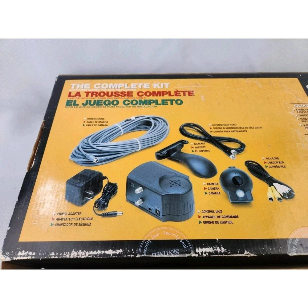 Vintage Rare Video Security OS 100 RCA Camera HOME SENTINEL Box Set Cable Works!
